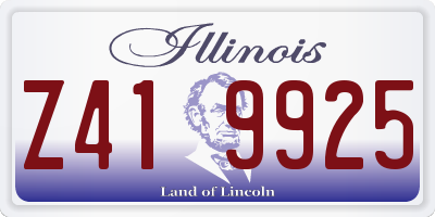 IL license plate Z419925