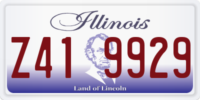 IL license plate Z419929