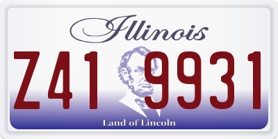 IL license plate Z419931