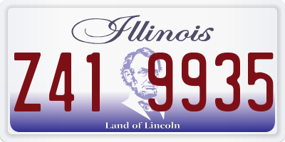 IL license plate Z419935