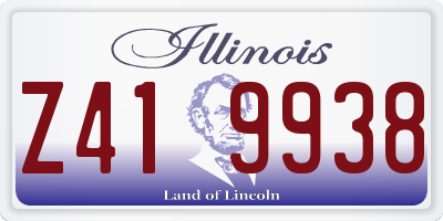 IL license plate Z419938
