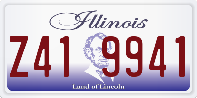 IL license plate Z419941