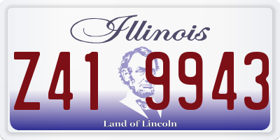 IL license plate Z419943