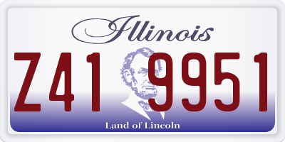 IL license plate Z419951