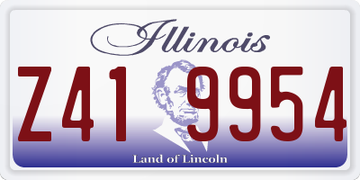 IL license plate Z419954