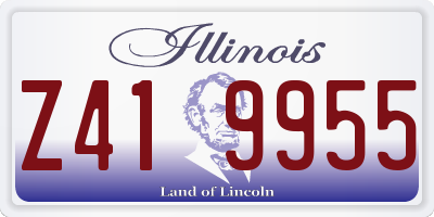IL license plate Z419955
