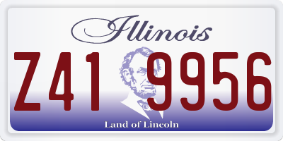 IL license plate Z419956