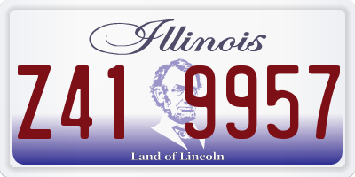 IL license plate Z419957