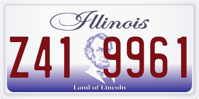 IL license plate Z419961