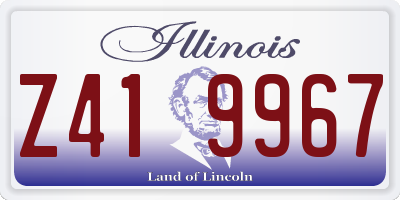 IL license plate Z419967