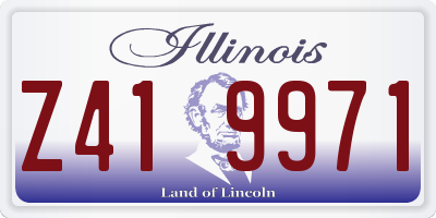 IL license plate Z419971