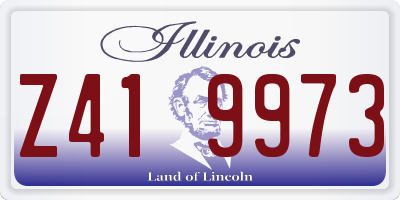 IL license plate Z419973