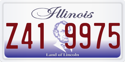 IL license plate Z419975