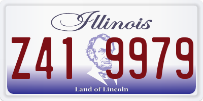 IL license plate Z419979