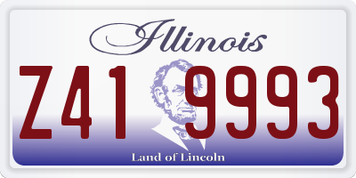 IL license plate Z419993