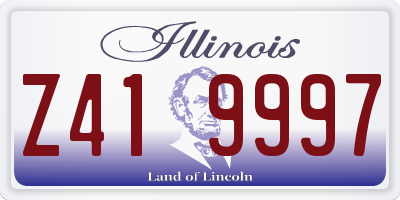 IL license plate Z419997