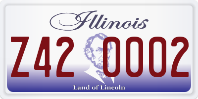 IL license plate Z420002