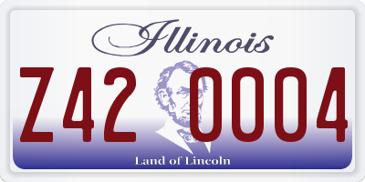 IL license plate Z420004