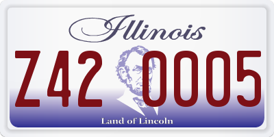 IL license plate Z420005