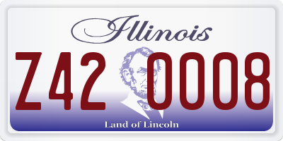 IL license plate Z420008