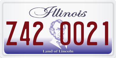 IL license plate Z420021
