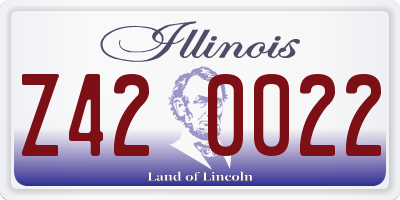 IL license plate Z420022