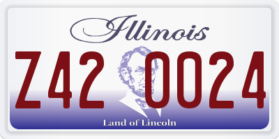 IL license plate Z420024