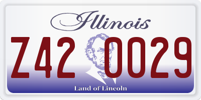 IL license plate Z420029