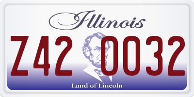 IL license plate Z420032