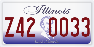 IL license plate Z420033