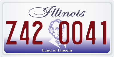 IL license plate Z420041