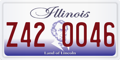 IL license plate Z420046