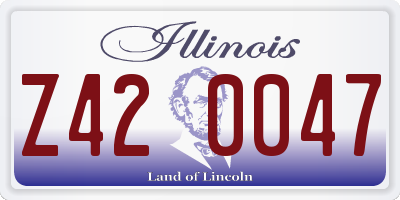 IL license plate Z420047