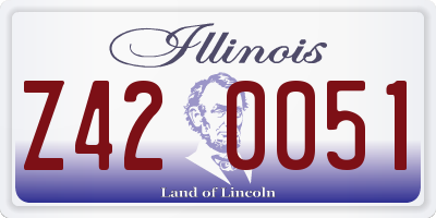 IL license plate Z420051