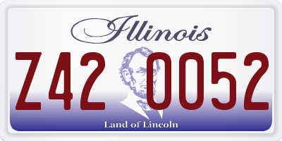 IL license plate Z420052