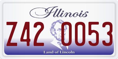 IL license plate Z420053