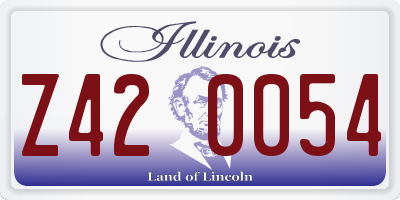 IL license plate Z420054