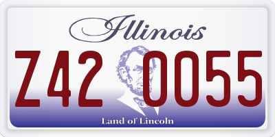 IL license plate Z420055