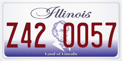 IL license plate Z420057