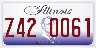 IL license plate Z420061