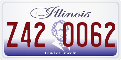 IL license plate Z420062