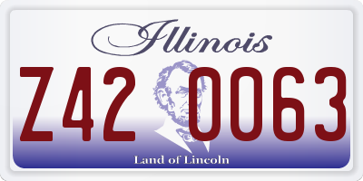 IL license plate Z420063