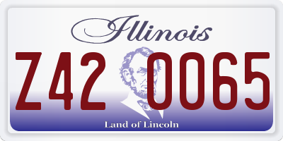 IL license plate Z420065