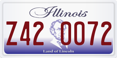 IL license plate Z420072