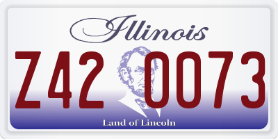 IL license plate Z420073