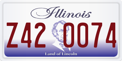 IL license plate Z420074