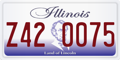IL license plate Z420075