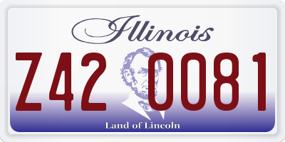 IL license plate Z420081