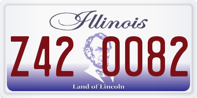 IL license plate Z420082