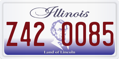 IL license plate Z420085